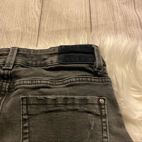 Zara Gray Frayed Destructed Skinny Jeans US 2 - Picture 5 of 10